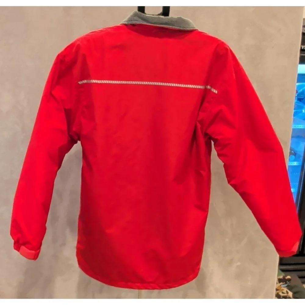 Cintas Averitt Red Jacket Mens‎ M Fleece Lined Full Zip Work Windbreaker